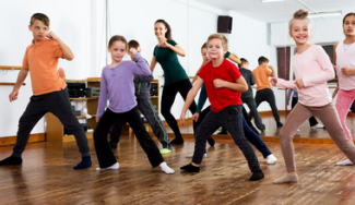 Children in dance class